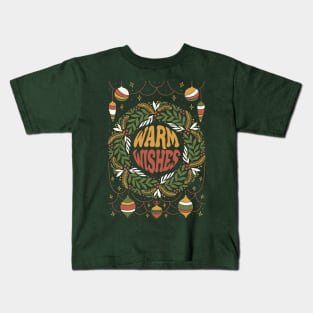 Warm Christmas Wishes Kids T-Shirt